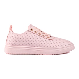 Gennembrudte pink Shelovet sneakers til kvinder lyserød