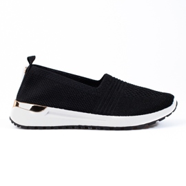 Shelovet sorte gennembrudte sneakers til kvinder