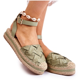 Sweet Shoes Espadrillesandaler til kvinder på den grønne Susane-platform