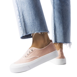 Pink slip-on sneakers fra Rabican lyserød