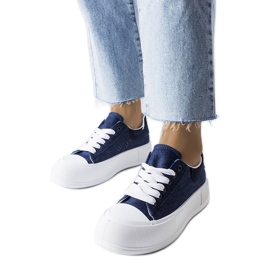 Marineblå platform sneakers fra Josseaume