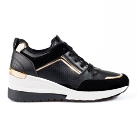 Sorte Shelovet wedge sneakers til kvinder