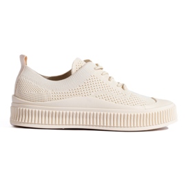 Tekstilsneakers til kvinder Shelovet beige