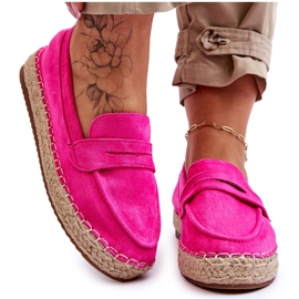FI1 Espadriller i ruskind til kvinder Fuchsia Keyla lyserød