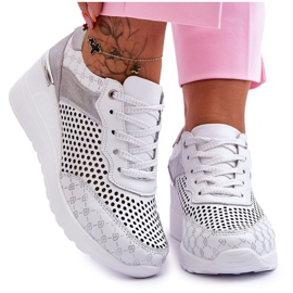 S.Barski Dame læder Openwork sneakers Hvid Virginia