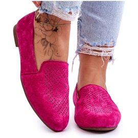 S.Barski Ruskind Komfortable Loafers Fuchsia Giovana lyserød