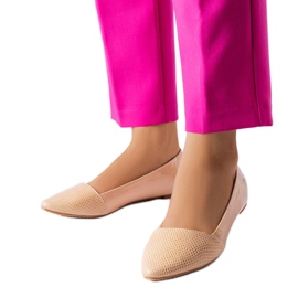 Beige elegante ballerinaer fra Riel