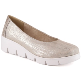 Slip-on kilesko i læder til kvinder Filippo DP4560 gylden