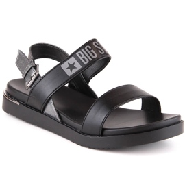 Sorte platformssandaler til kvinder Big Star LL274938
