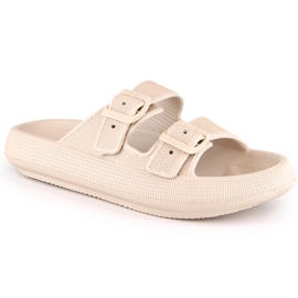 Kvinders sportssko på platformen beige Big Star LL274611