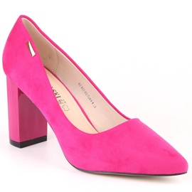 Dame ruskind pumps fuchsia T.Sokolski W23-402 lyserød