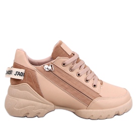Helser Khaki wedge sneakers brun