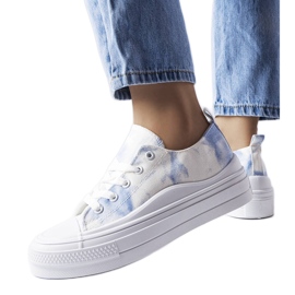 Hvide og blå sneakers fra Rocheleau
