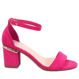 BM Dicarlo Fuchsia sandaler med hæle i ruskind lyserød