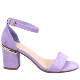 BM Dicarlo LT.PURPLE sandaler med hæle i ruskind violet