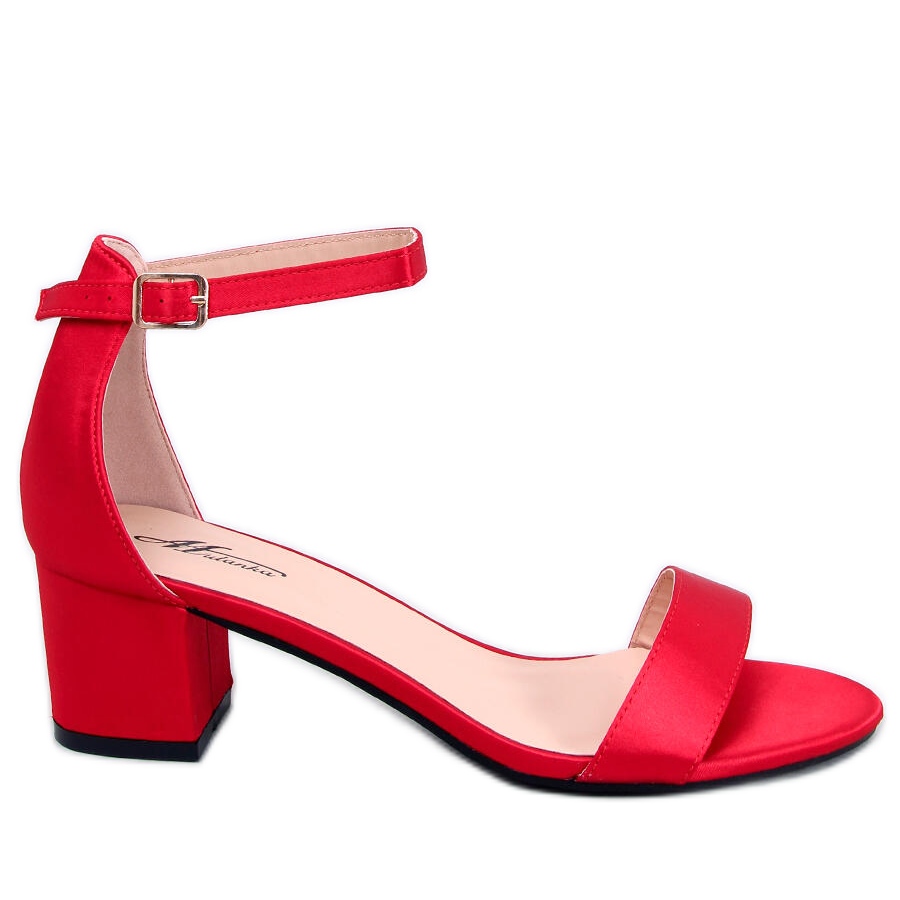 Clarence Røde sandaler med hæl - KeeShoes