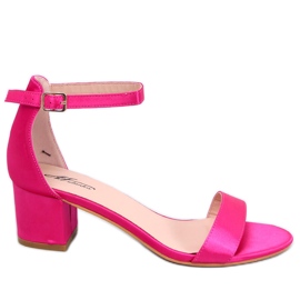 Clarence Fuchsia sandaler med lav hæl lyserød