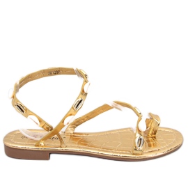 Seastar Askren Gold flip-flops med skaller gylden