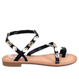 Seastar Augello Sorte flip-flops med skaller