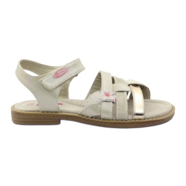 American Club Amerikansk sandaler gladiatori beige gylden