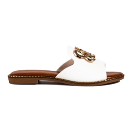 Elegante hvide sandaler med Shelovet-spænde