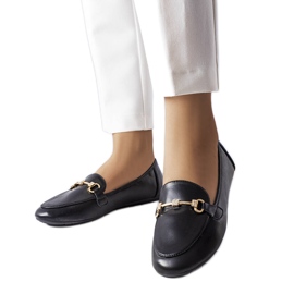 Sorte dekorative loafers fra Lejeune