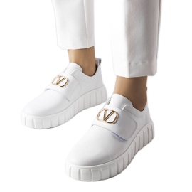 Vinceza hvide velcro sneakers