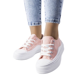 Pink platform sneakers fra Bélair lyserød