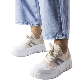 Beige platform sneakers fra Charpentier