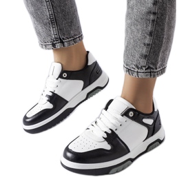 Kristie sorte platform sneakers hvid