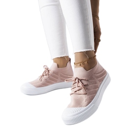 Pink Polaire sneakers i stretchstof lyserød