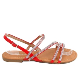 PA1 Corso Red cubic zirconia sandaler rød