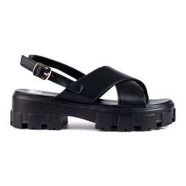 Vinceza Sorte platformssandaler fra Vincez