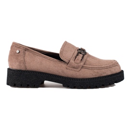 W. Potocki Dame ruskind loafers Potocki mørk beige