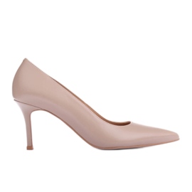 Marco Shoes Nappa læder hæle beige