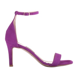 Marco Shoes Elegante sandaler lavet af naturligt ruskind violet
