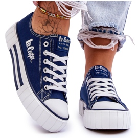 Sneakers til kvinder på platformen Lee Cooper LCW-23-31-1803L Marineblå