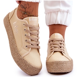 Moderigtige flettede sneakers Lee Cooper LCW-23-31-1795L Beige