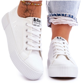 Komfortable platform sneakers Lee Cooper LCW-23-31-1806L Hvid