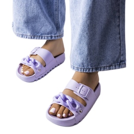 Lilla gummi hjemmesko fra Étoile violet