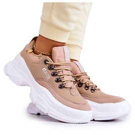 Dame sportssko Sneakers Big Star JJ274A222 Beige