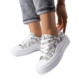 Hvide platformssneakers fra Bélair