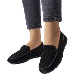 Big Star loafers i sort læder JJ274654