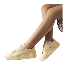 Beige canvas sneakers fra Big Star LL274094