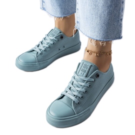 Grønne canvas sneakers fra Big Star LL274019