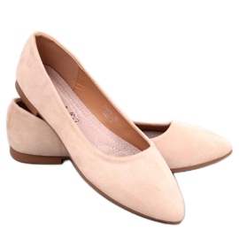 BM Keys Beige læder indersål ballerinaer