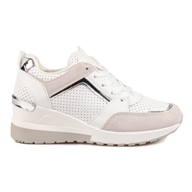 Shelovet hvide wedge sneakers til kvinder