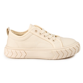 Shelovet beige sneakers til kvinder