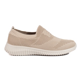 Shelovet beige lette tekstil sportssko