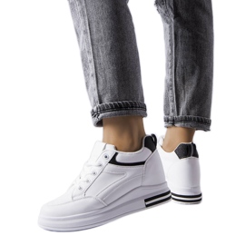 Hvide sneakers med glitterindlæg fra Bonevil